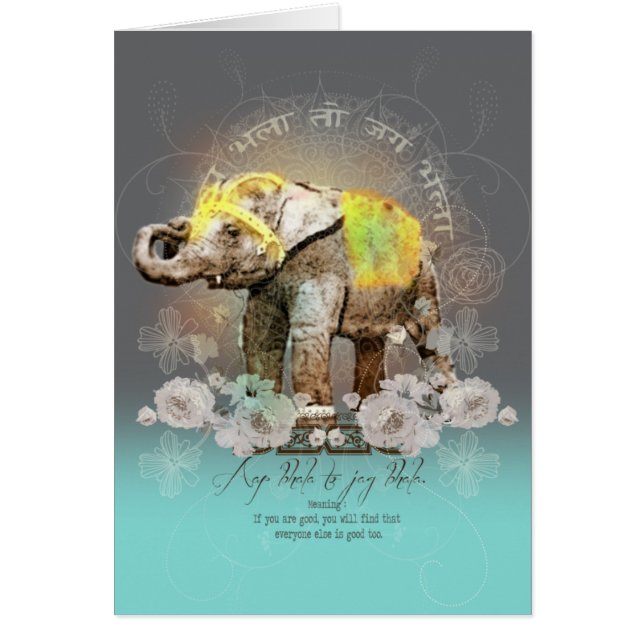 Hermosa tarjeta de bienvenida india (Frente)