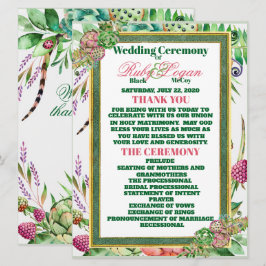 Hermosa tarjeta de ceremonias Boda de éxitos