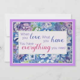 Hermosa tarjeta de confirmación de práctica espiri