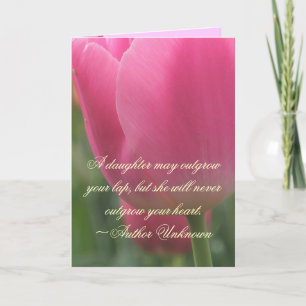 Hermosa tarjeta de cumpleaños de la hija de tulipa