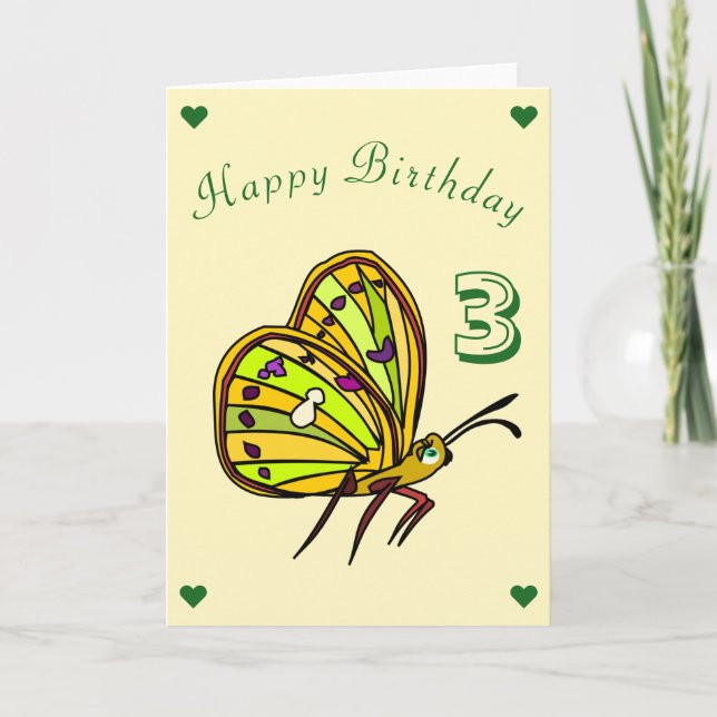 Hermosa tarjeta de cumpleaños de mariposa - Person (Anverso)