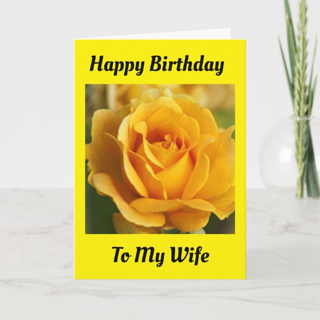 HERMOSA TARJETA DE CUMPLEAÑOS DE "ROSA AMARILLA" (Anverso)