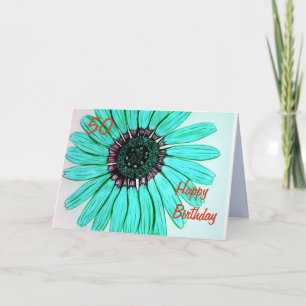 Hermosa tarjeta de cumpleaños feliz de flores
