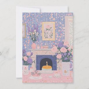 Hermosa tarjeta de cumpleaños floral