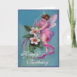 Hermosa tarjeta de cumpleaños para productos lácte