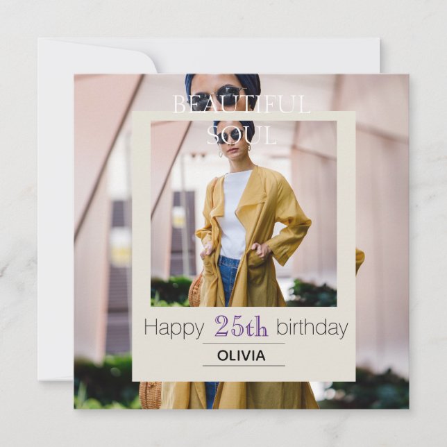 Hermosa tarjeta de cumpleaños Soul Happy (Anverso)