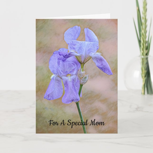 Hermosa tarjeta de Día de la Madre especial Iris F (Anverso)