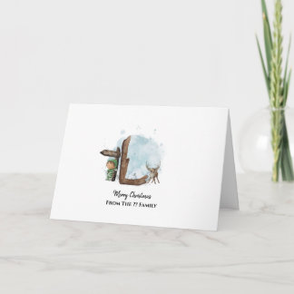 Hermosa tarjeta de diseño de Navidades acuarelas