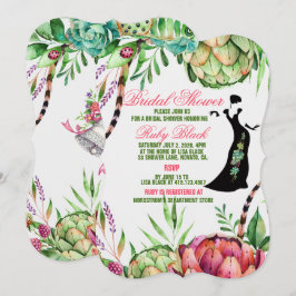Hermosa tarjeta de ducha de Boda para novias