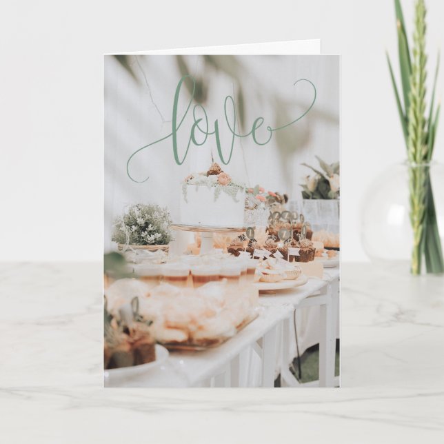 Hermosa tarjeta de felicitación Boda/aniversario (Anverso)