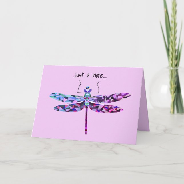 Hermosa tarjeta de felicitación de arte Dragonfly (Anverso)