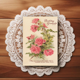 Hermosa tarjeta de felicitación de cumpleaños vint