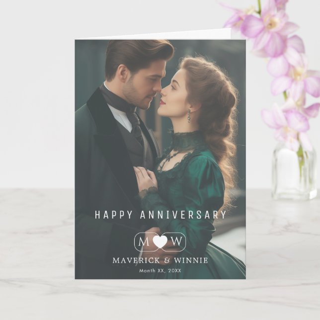 Hermosa tarjeta de felicitación para el aniversari (Orquídea)