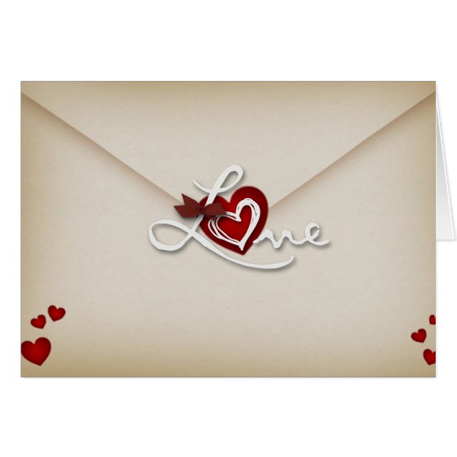 ¡Hermosa tarjeta de felicitación por amor! (Anverso (Horizontal))