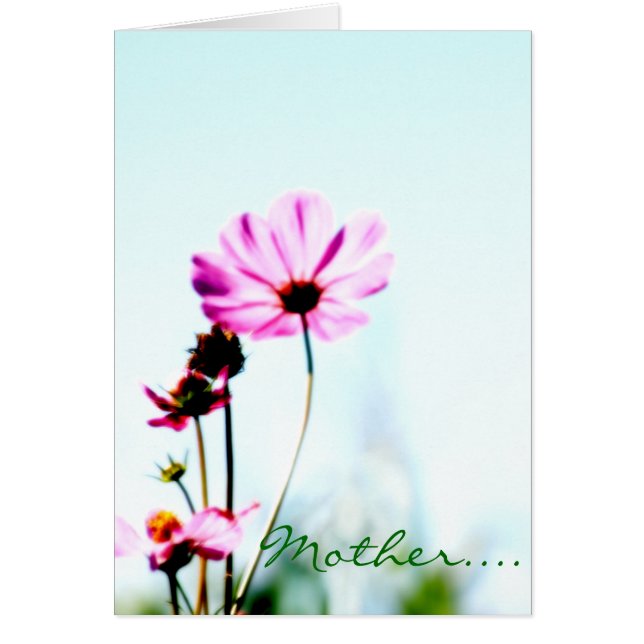 Hermosa tarjeta de flores para mamá (Frente)