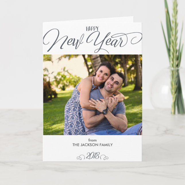 Hermosa tarjeta de foto de Personalizado de guión  (Anverso)