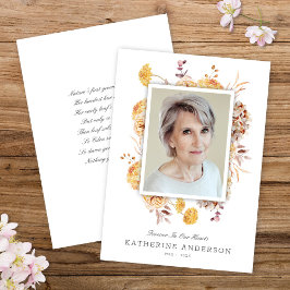 Hermosa tarjeta de fotos conmemorativa de las flor