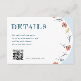 Hermosa tarjeta de gabinete de Boda floral intempo