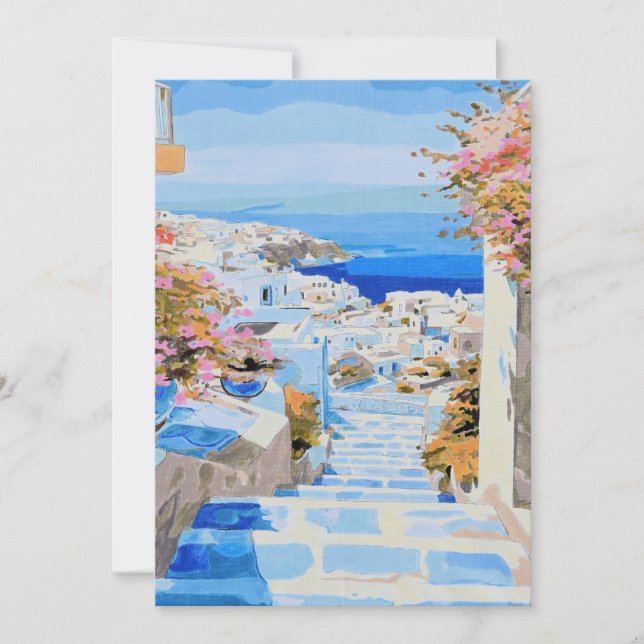 Hermosa tarjeta de invitación a Grecia (Anverso)