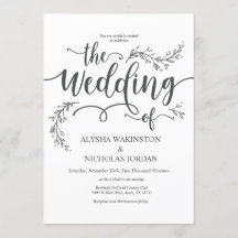 Hermosa tarjeta de invitación a la boda rústica