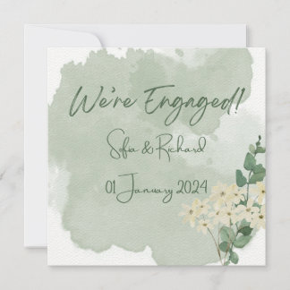 Hermosa tarjeta de invitación de compromiso