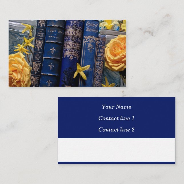 Hermosa tarjeta de llamadas de espinas de libros ( (Anverso / Reverso)