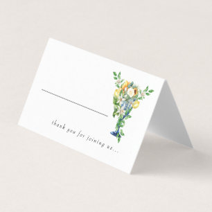 Hermosa tarjeta de lugar floral de girasol