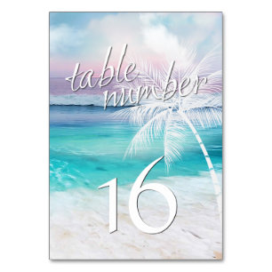 HERMOSA tarjeta de mesa TROPICAL OCEAN SUNRISE