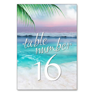 HERMOSA tarjeta de mesa TROPICAL OCEAN SUNRISE