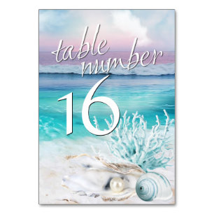HERMOSA tarjeta de mesa TROPICAL OCEAN SUNRISE