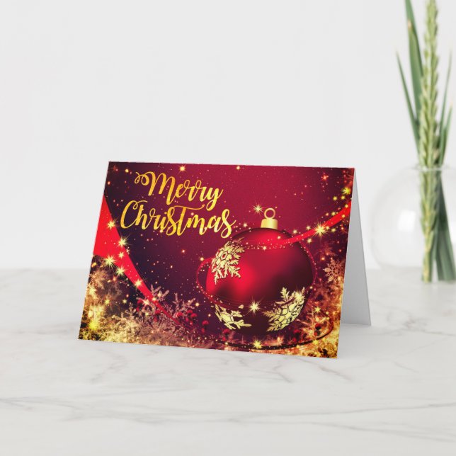 Hermosa tarjeta de Navidades con cálidos deseos (Anverso)