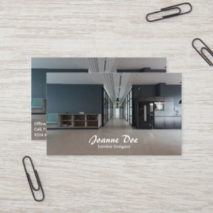Hermosa tarjeta de negocios de diseño interior ele