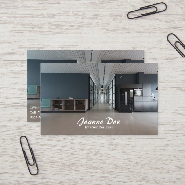 Hermosa tarjeta de negocios de diseño interior ele (Anverso/Reverso In Situ)