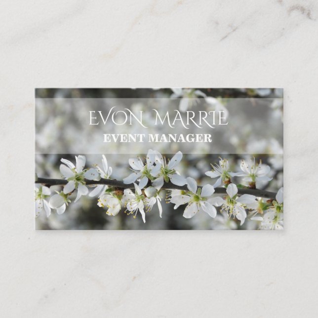 Hermosa tarjeta de negocios floral (Anverso)