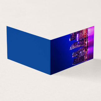 hermosa tarjeta de negocios plegable