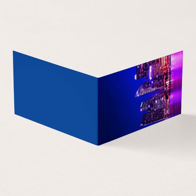 hermosa tarjeta de negocios plegable (Exterior)