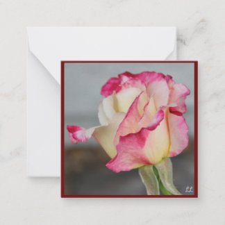Hermosa tarjeta de nota Rosa