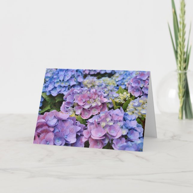 Hermosa tarjeta de notas de arte de Hydrangea Flow (Anverso)