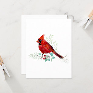 Hermosa tarjeta de notas de color rojo cardinal