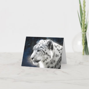 Hermosa tarjeta de notas de Leopardo de la Nieve