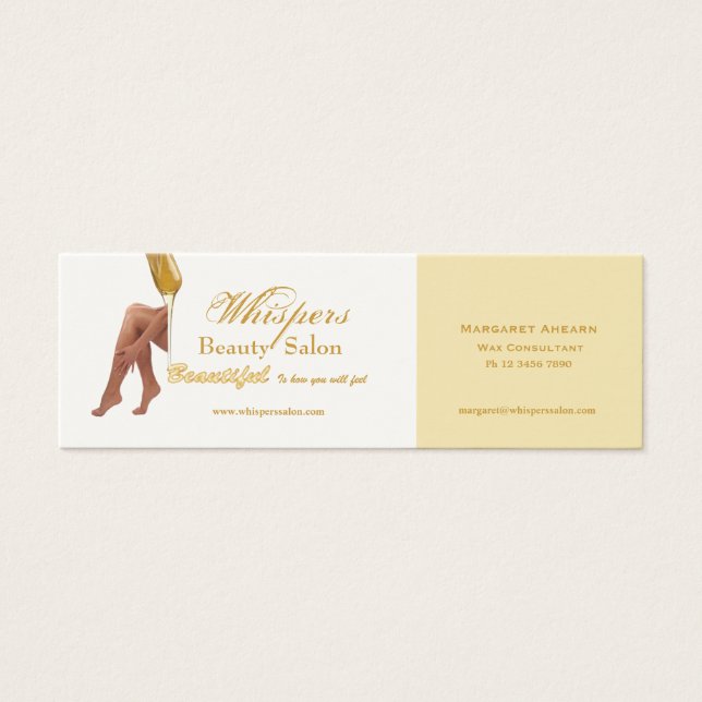 Hermosa tarjeta de perfil de piernas (Frente)