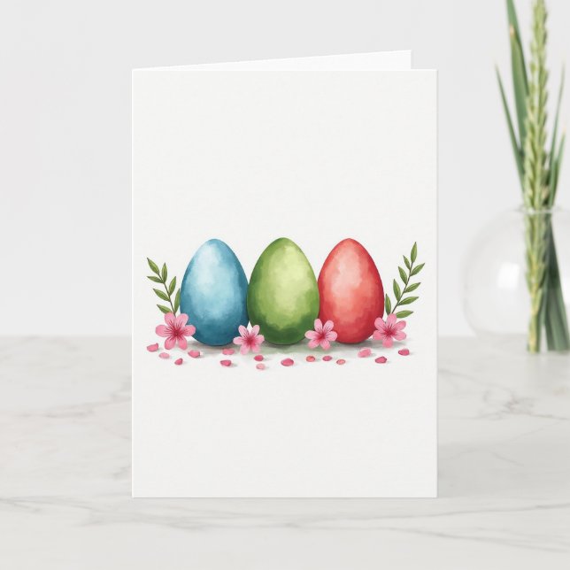 Hermosa tarjeta de primavera pintada (Anverso)