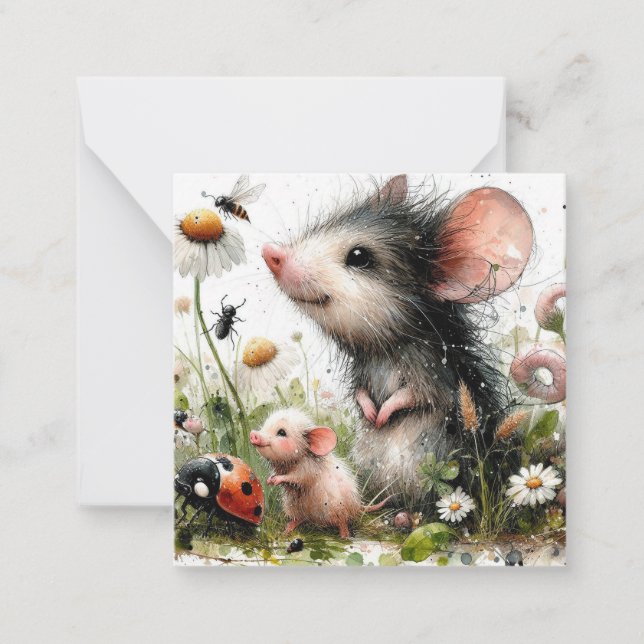 Hermosa tarjeta de ratón (Anverso)