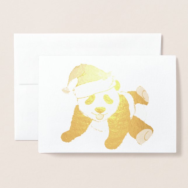 Hermosa tarjeta de Relieve metalizado dorado para  (Anverso con sobre)