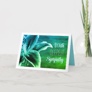 Hermosa tarjeta de simpatía floral más profunda