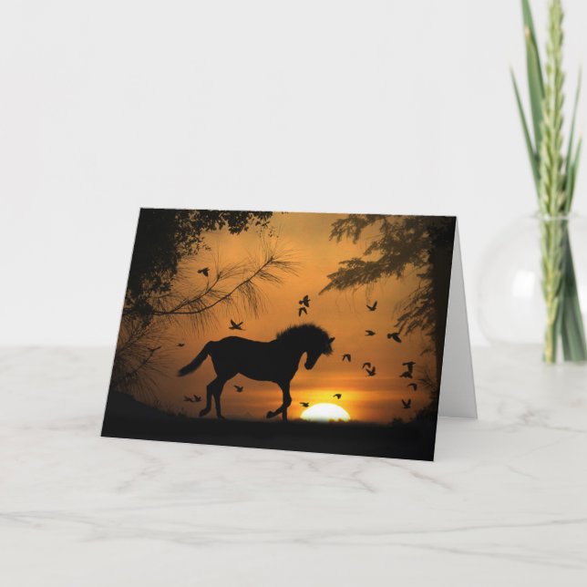 Hermosa tarjeta de simpatía por caballos (Anverso)