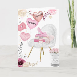 Hermosa tarjeta de vacaciones de cumpleaños feliz 