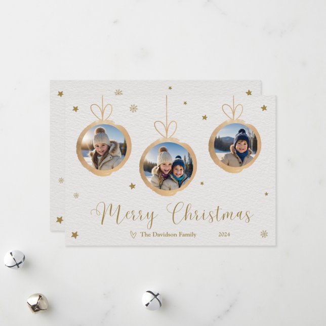 Hermosa tarjeta de vacaciones plana de ornamento d (Anverso/Reverso In Situ)