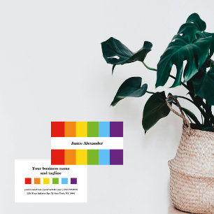 Hermosa tarjeta de visita LGBT mínima del arcoiris