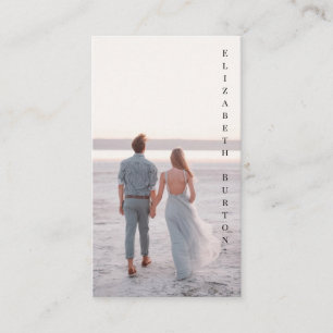 Hermosa tarjeta de visita para fotógrafo boda
